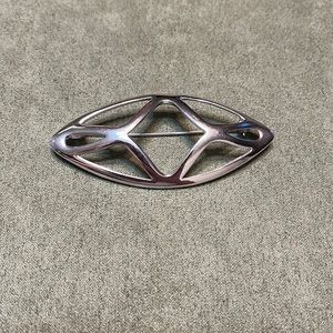 Silver Toned Monet Brooch